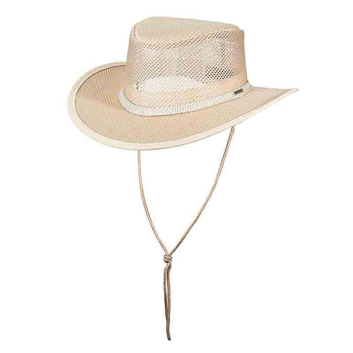 Stetson Hats Mesh Outback Hat for Men up to 2XL - Natural Safari Hat Stetson Hats STC205-NAT1 Natural Small
