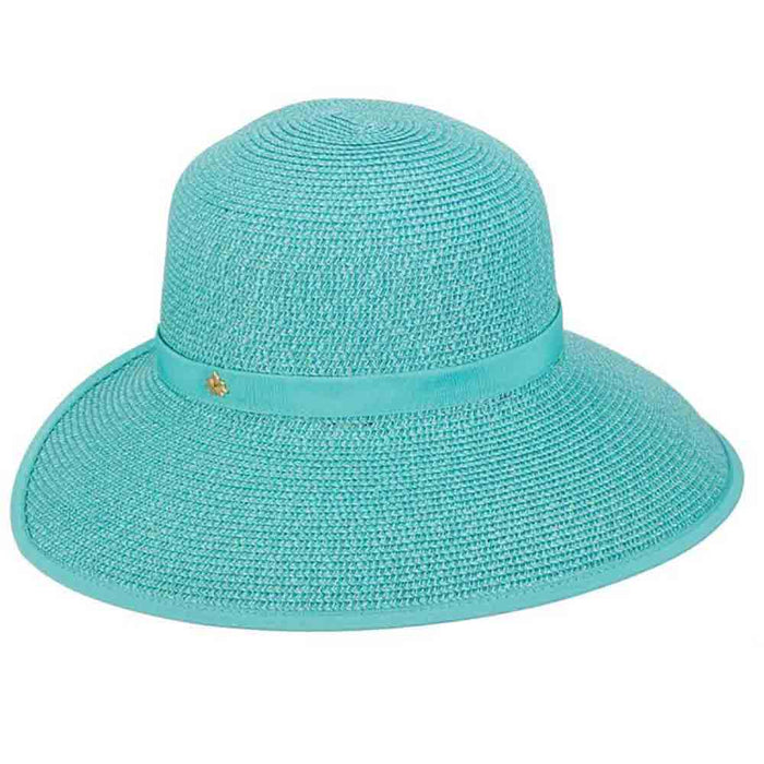 Straw Backless Facesaver Hat - Cappelli Straworld Facesaver Hat Cappelli Straworld CSW23AQ Aqua Medium (57 cm)