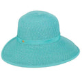 Straw Backless Facesaver Hat - Cappelli Straworld Facesaver Hat Cappelli Straworld CSW23AQ Aqua Medium (57 cm)