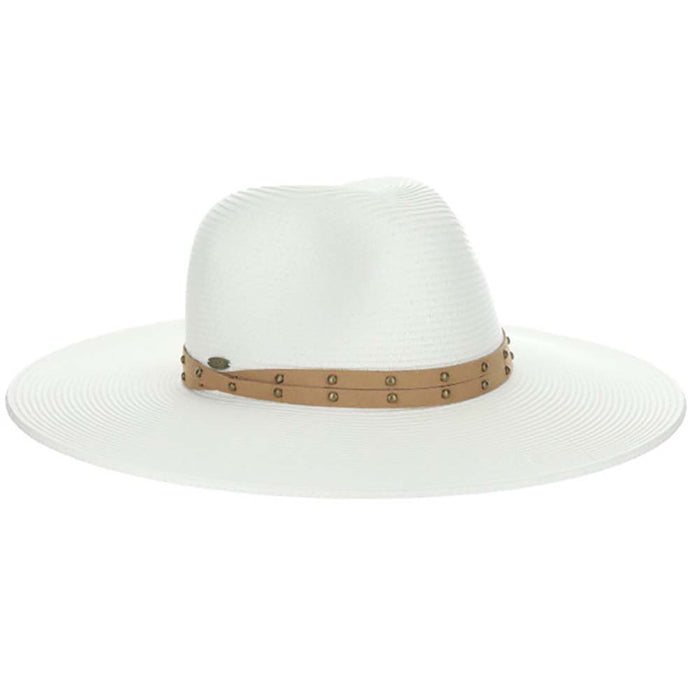 Studded Band Wide Brim Safari Hat  - Scala Hats Safari Hat Scala Hats