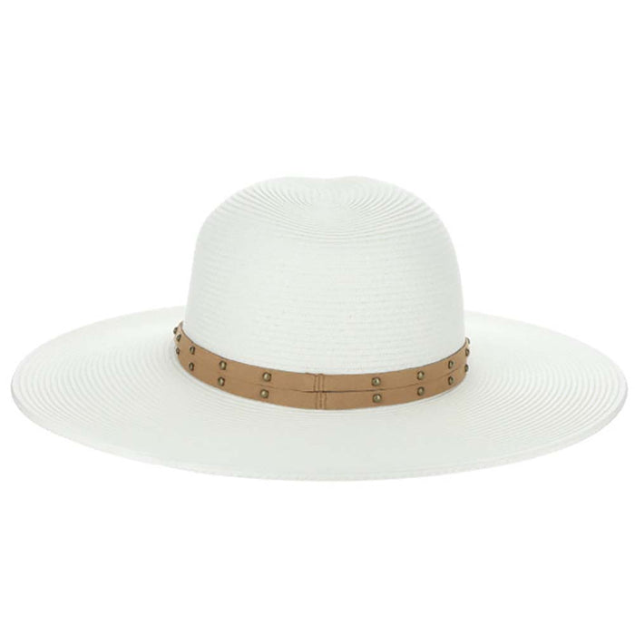 Studded Band Wide Brim Safari Hat  - Scala Hats Safari Hat Scala Hats