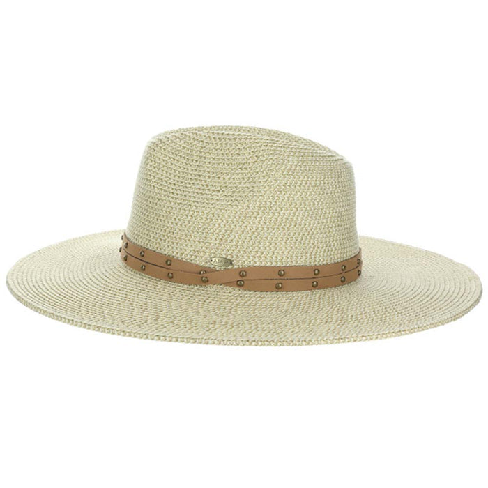 Studded Band Wide Brim Safari Hat  - Scala Hats Safari Hat Scala Hats