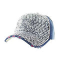 Studded Denim Baseball Cap Cap Something Special LA HTC607DN Denim