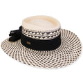 Stunning Wide Brim Ivory and Black Gaucho Hat - Sun 'N' Sand Hats Bolero Hat Sun N Sand Hats HH3158A Ivory Medium (57 cm)