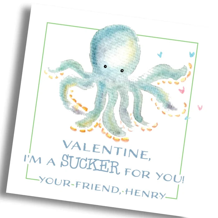 Sucker for You Valentine Card - Boy - PRINTABLE