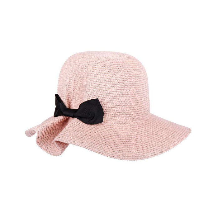 Summer Cloche Hat with Ribbon Bow Cloche Something Special LA HTp759PK Pink
