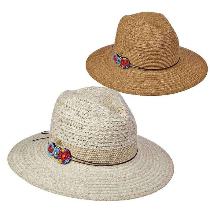 Summer Safari Hat with Bead Applique by Cappelli Straworld Safari Hat Cappelli Straworld