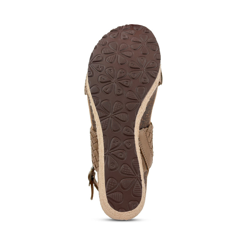 Summer Woven Quarter Strap Wedge #color_taupe