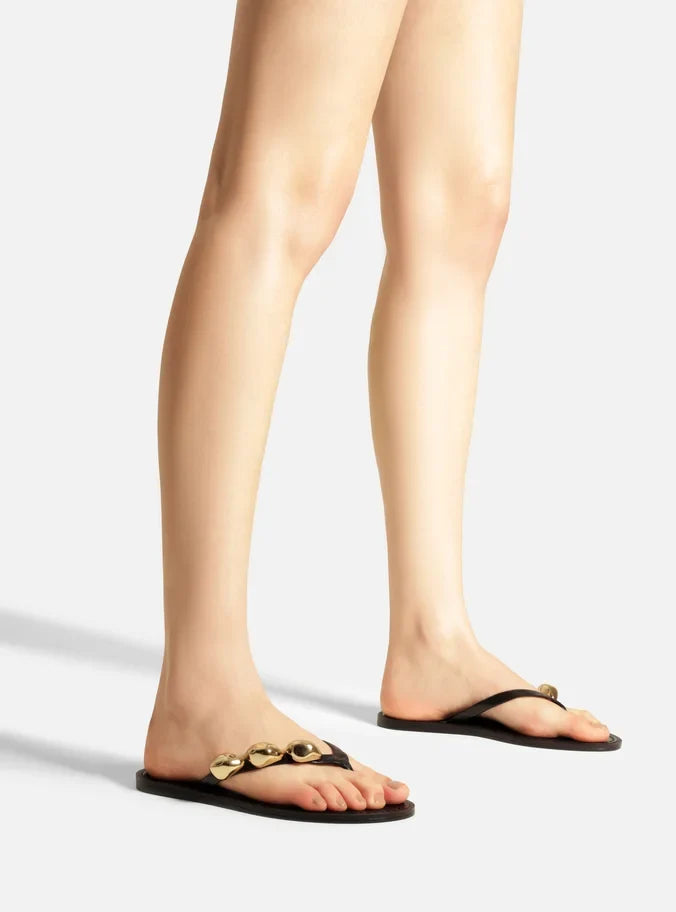 Sunny Leather Sandal Flats SPRING 25