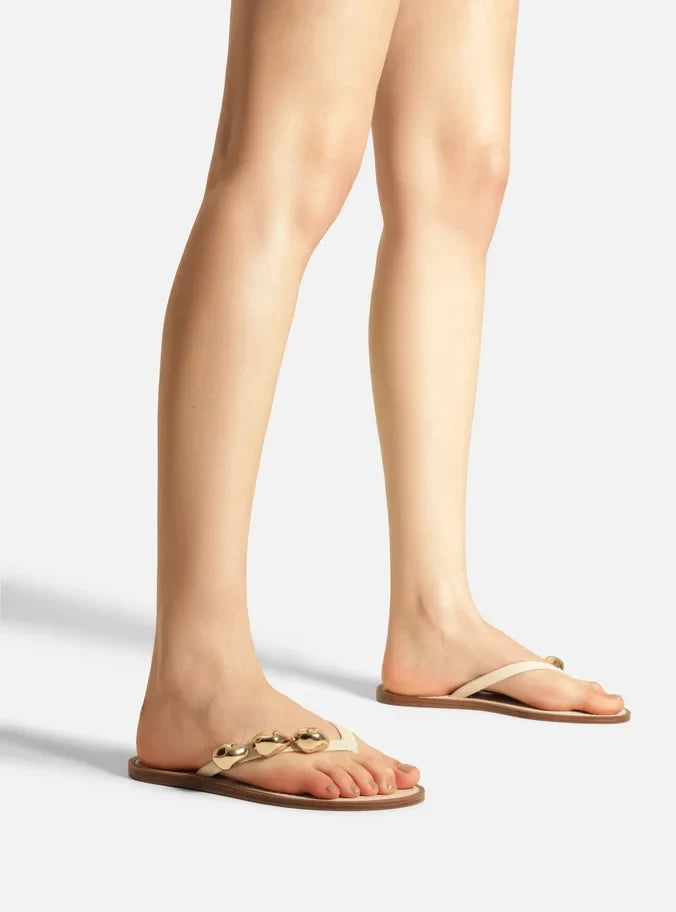 Sunny Leather Sandal Flats SPRING 25