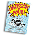 Superhero Comic Book Birthday Invitation