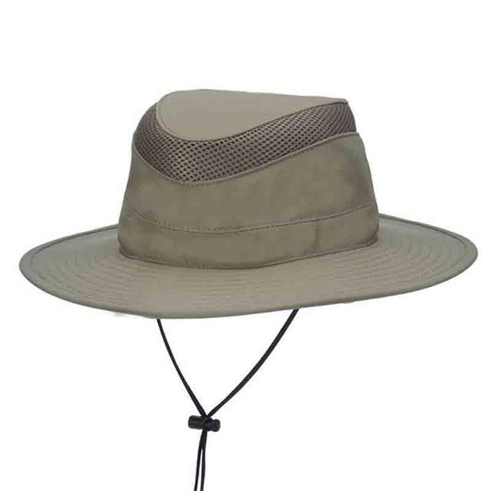 Supplex® Nylon Aussie with Floatable Brim  - DPC Global Hats Bucket Hat Dorfman Hat Co. mc363m Fossil Medium (57 cm)