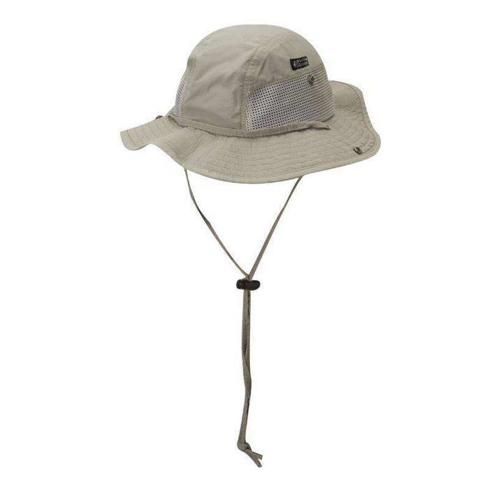 Supplex Trail Hat with Mesh Side - DPC Outdoor Hats Bucket Hat Dorfman Hat Co. mc10khM Khaki Medium