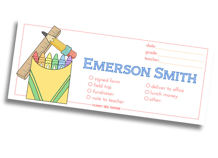 Supplies School Communication Envelope - Boy