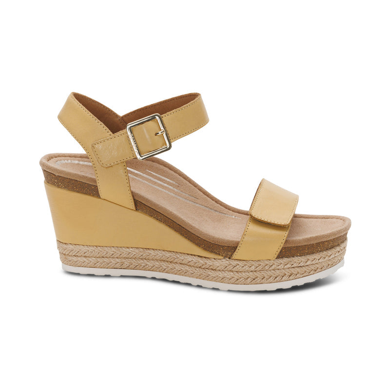 Sydney Quarter Strap Espadrille Wedge #color_butter