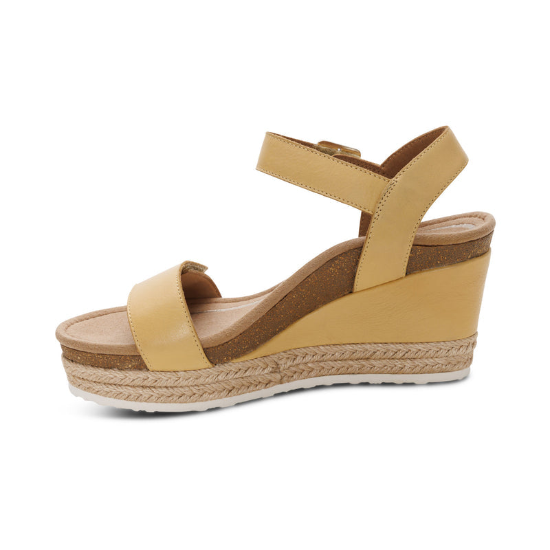 Sydney Quarter Strap Espadrille Wedge #color_butter