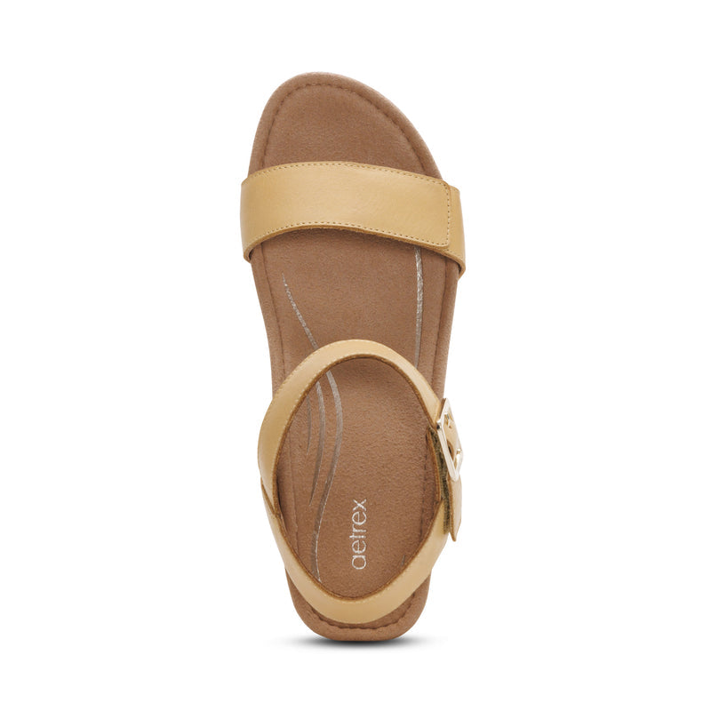 Sydney Quarter Strap Espadrille Wedge #color_butter