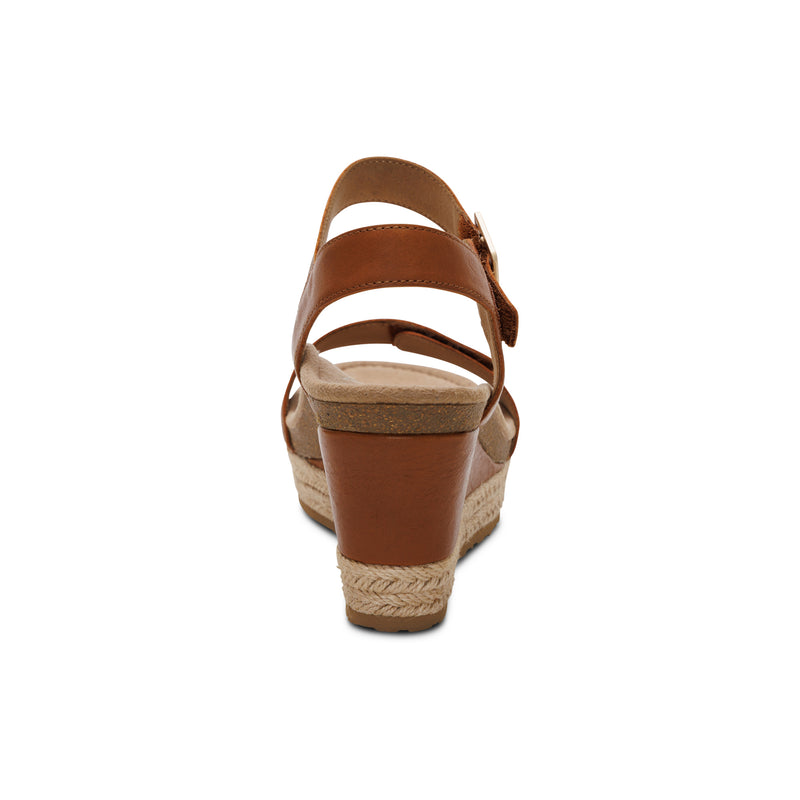 Sydney Quarter Strap Espadrille Wedge #color_cognac