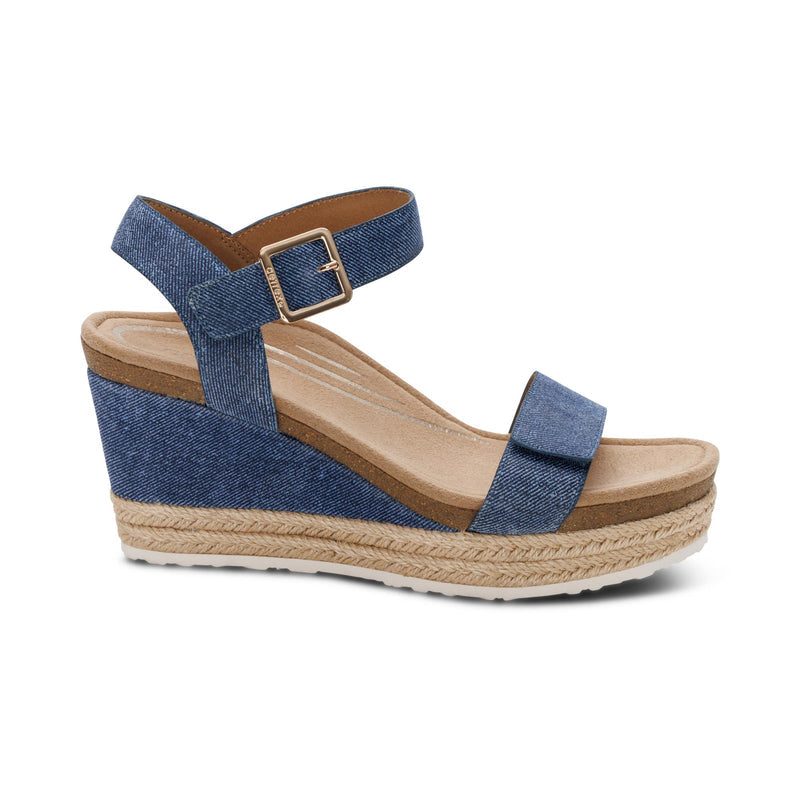 Sydney Quarter Strap Espadrille Wedge #color_denim