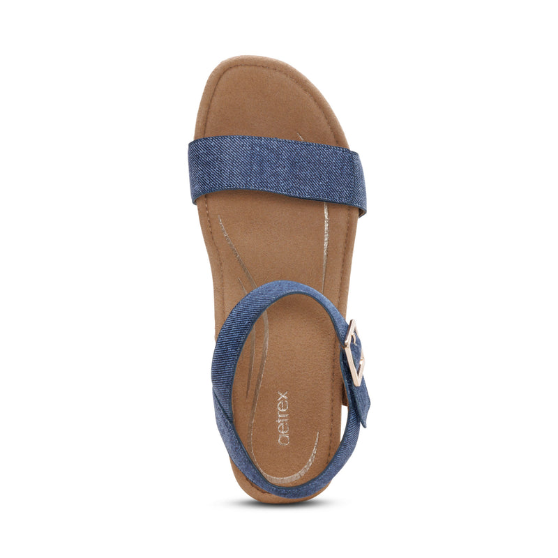 Sydney Quarter Strap Espadrille Wedge #color_denim