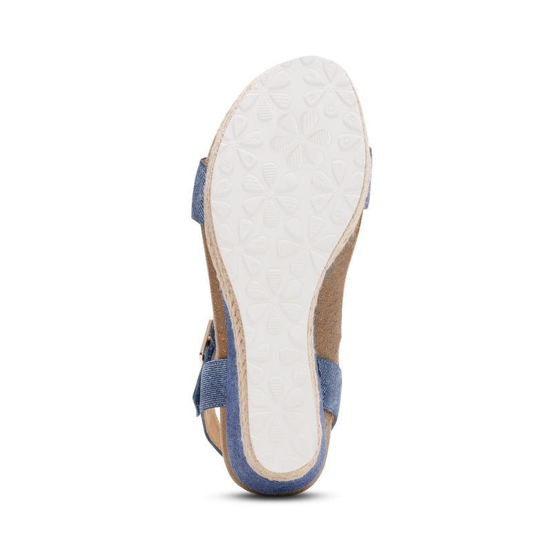 Sydney Quarter Strap Espadrille Wedge #color_denim