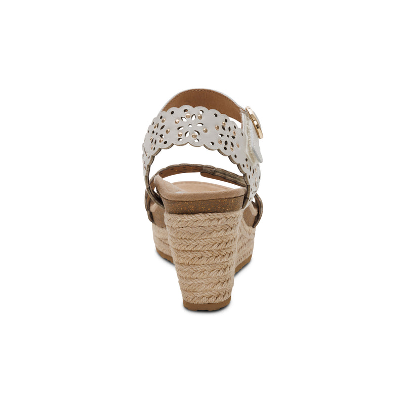 Sydney Quarter Strap Espadrille Wedge #color_ivory cutout
