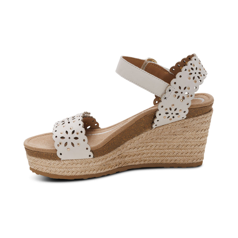 Sydney Quarter Strap Espadrille Wedge #color_ivory cutout