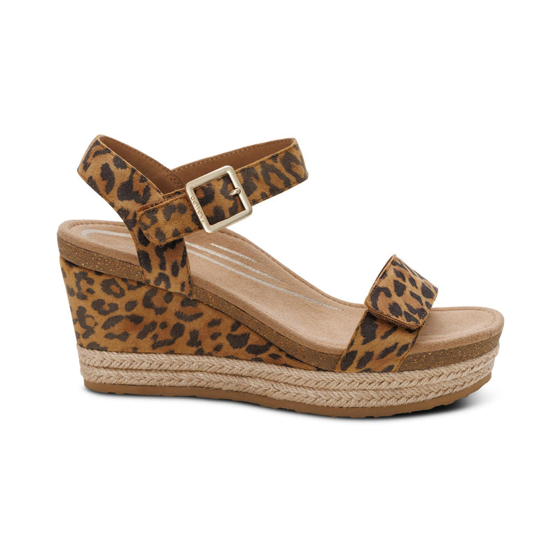 Sydney Quarter Strap Espadrille Wedge #color_leopard