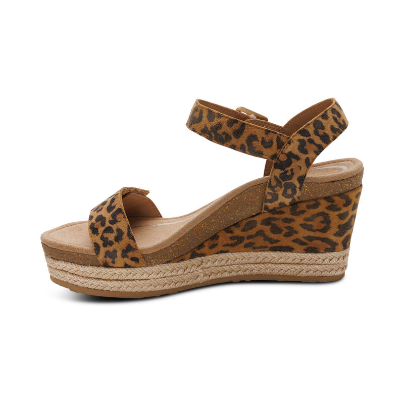 Sydney Quarter Strap Espadrille Wedge #color_leopard