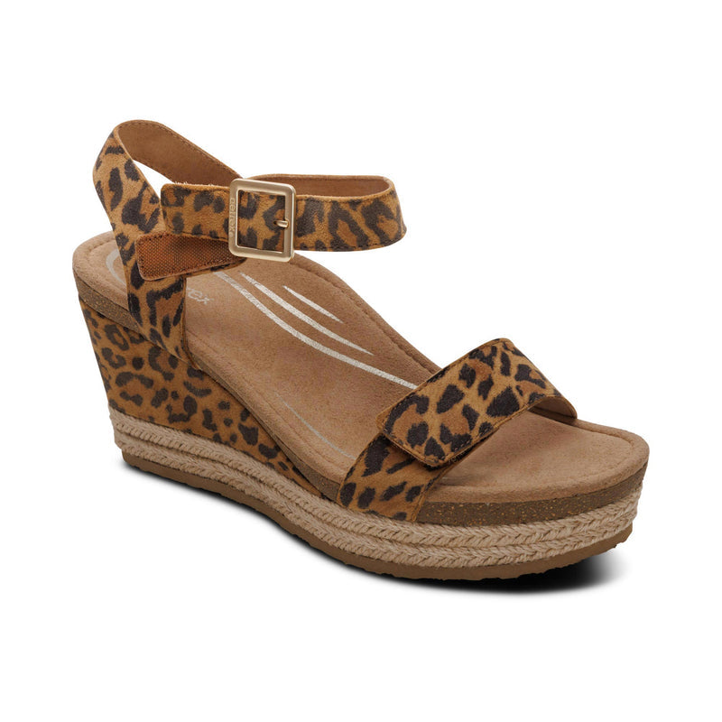 Sydney Quarter Strap Espadrille Wedge #color_leopard
