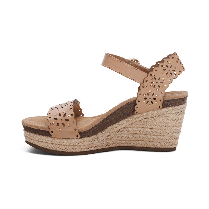 Sydney Quarter Strap Espadrille Wedge #color_sand-cutout