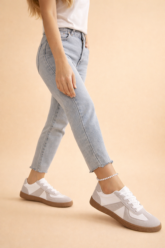 Sylwia | Women’s Comfortable Walking Sneakers with Stylish Patchwork Design