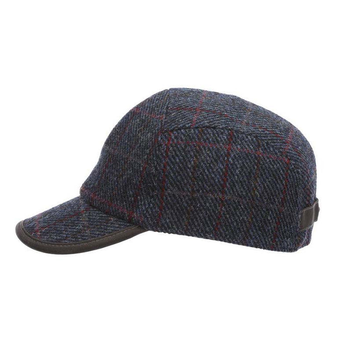Talese Harris Tweed Wool Baseball Cap - Stetson Hat Cap Stetson Hats STW366-BRN Navy OSFM