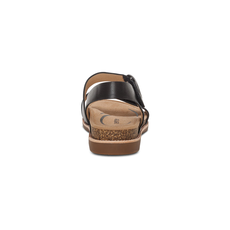 Tamara Asymmetrical Quarter Strap Sandal #color_black