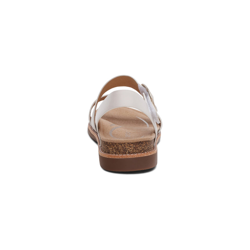 Tamara Asymmetrical Quarter Strap Sandal #color_ivory