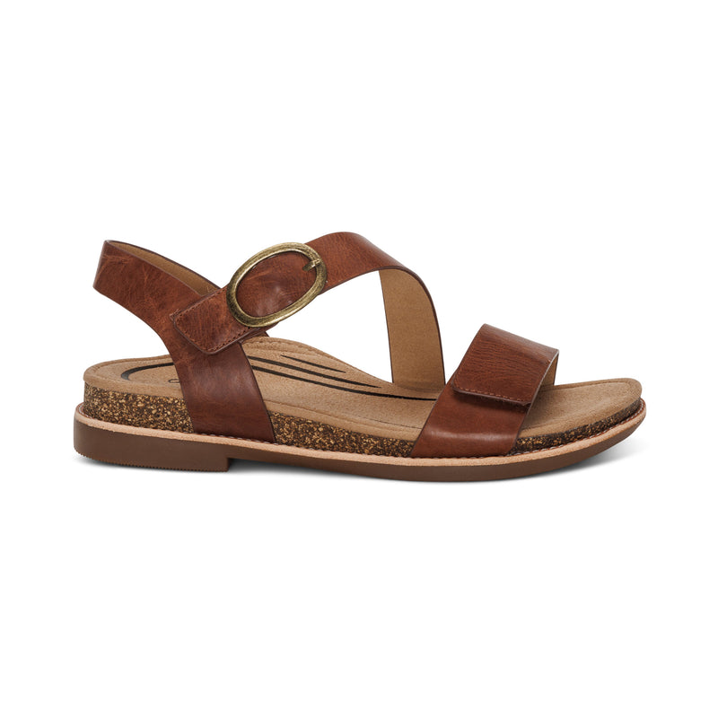 Tamara Asymmetrical Quarter Strap Sandal #color_walnut
