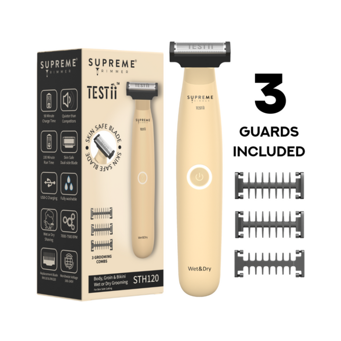Supreme Trimmer TESTii Waterproof Body Groomer for Groin and Bikini Trimming