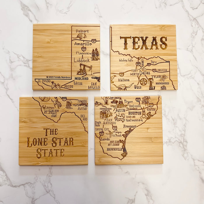 Texas Coaster Puzzle Set of 4 with Case - Lyla's: Clothing & Gifts - Online and Rockwall Texas Boutique