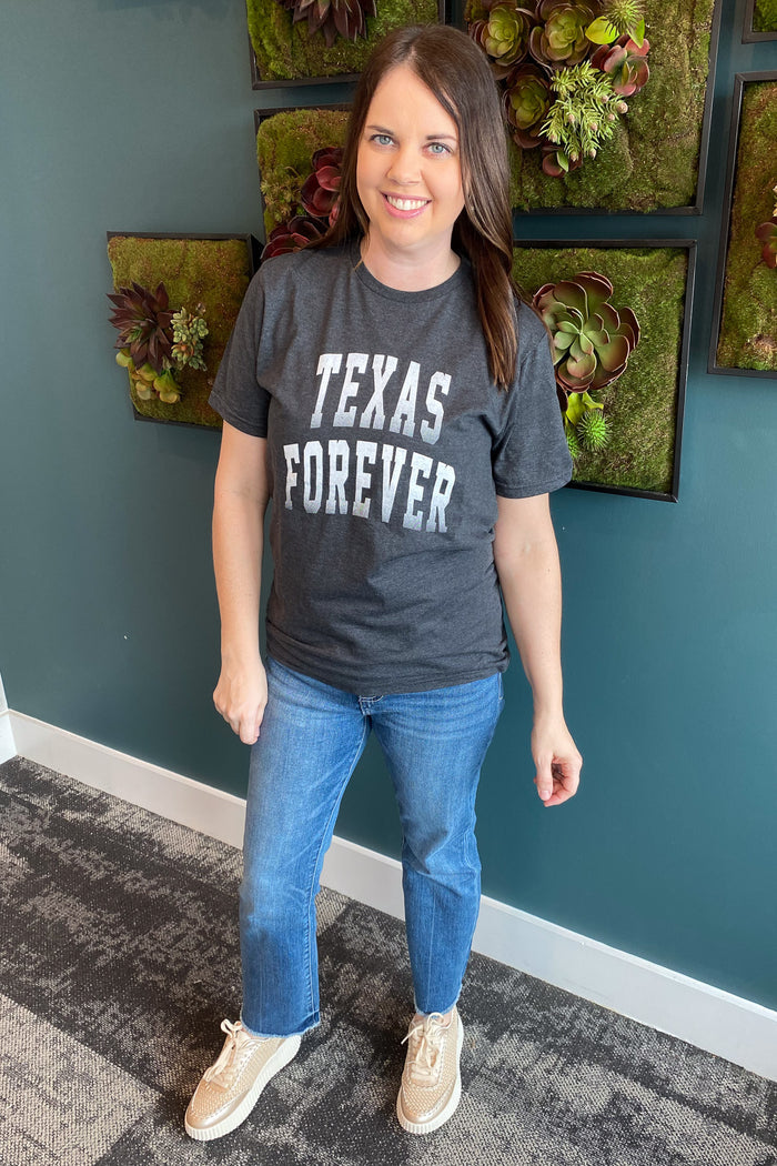 Texas Forever Heather Black Top - Lyla's: Clothing & Gifts - Online and Rockwall Texas Boutique
