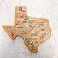 Texas State Shaped Cutting and Serving Board with Artwork by Fish Kiss - Lyla's: Clothing & Gifts - Online and Rockwall Texas Boutique
