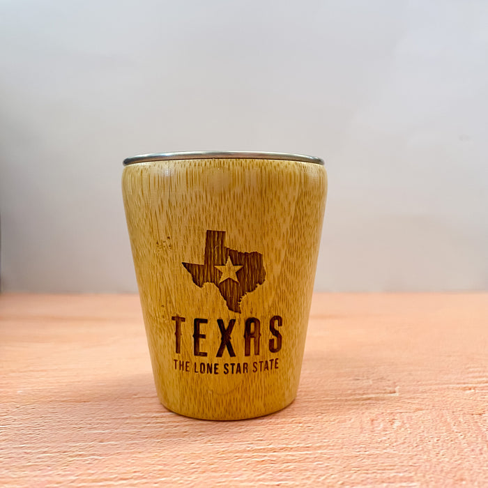 Texas The Lone Star State Bamboo Shot Glass - Lyla's: Clothing & Gifts - Online and Rockwall Texas Boutique