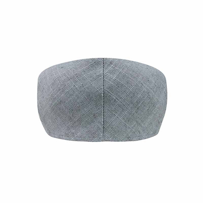 Textured Linen and Cotton Blend Ivy Cap - Mega Cap Flat Cap MegaCI