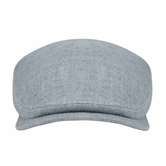 Textured Linen and Cotton Blend Ivy Cap - Mega Cap Flat Cap MegaCI