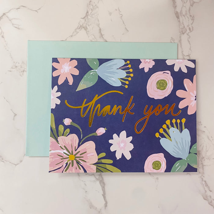 Thank You Floral Print Card - Lyla's: Clothing & Gifts - Online and Rockwall Texas Boutique