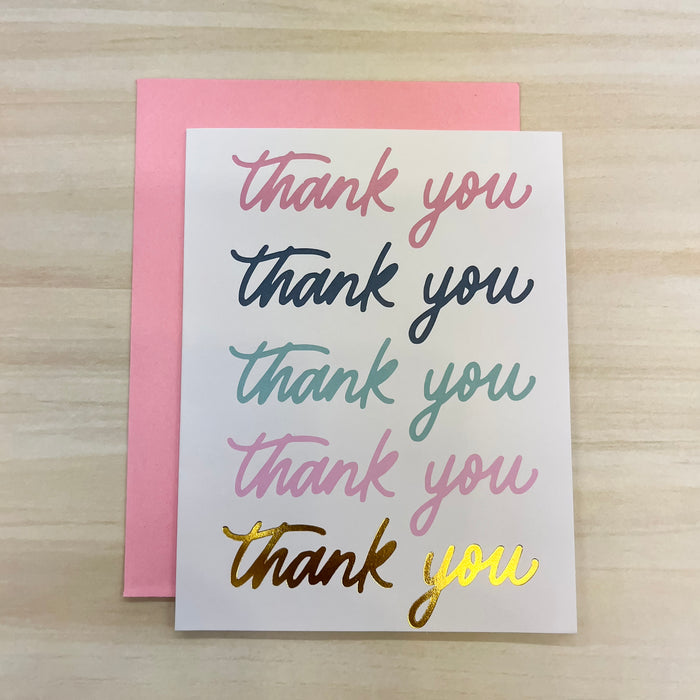 Thank You Thank You Thank You Card - Lyla's: Clothing & Gifts - Online and Rockwall Texas Boutique