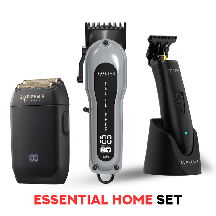 Supreme Trimmer Essential Home 3 in 1 Set with Crunch Shaver, Pro Clipper Lite and T Shaper Soft Trimmer