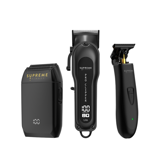 Supreme Trimmer Crunch Shaver Pro Clipper Lite and T Shaper Bundle