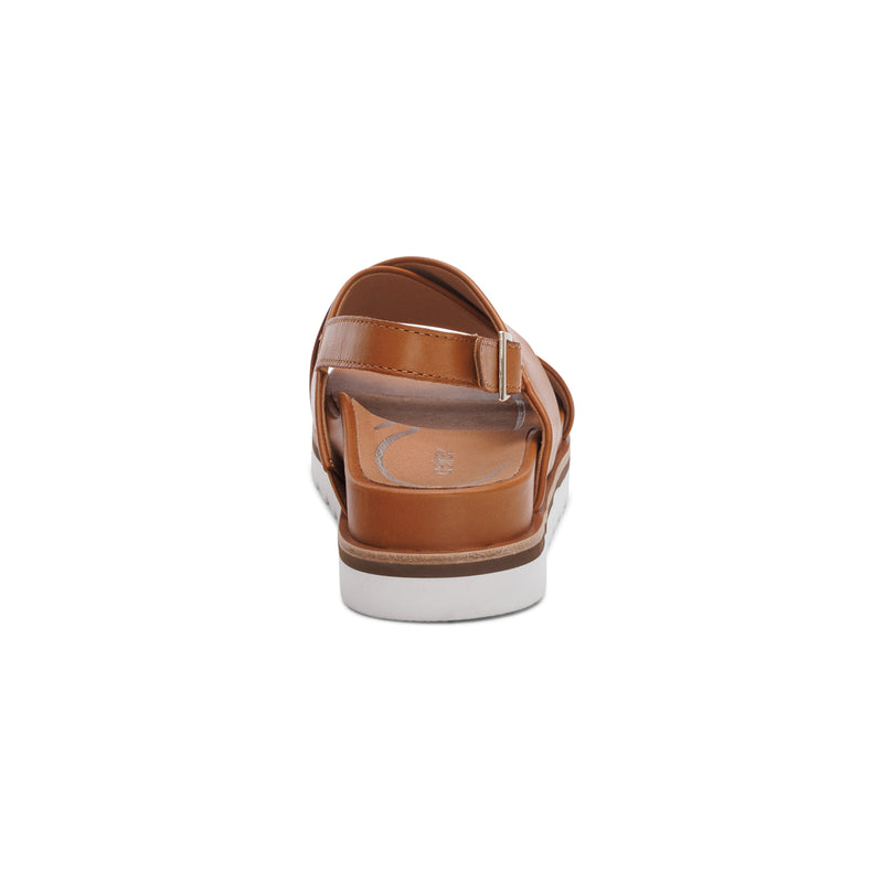Thea Back Strap Cork Flat Sandal  #color_ginger