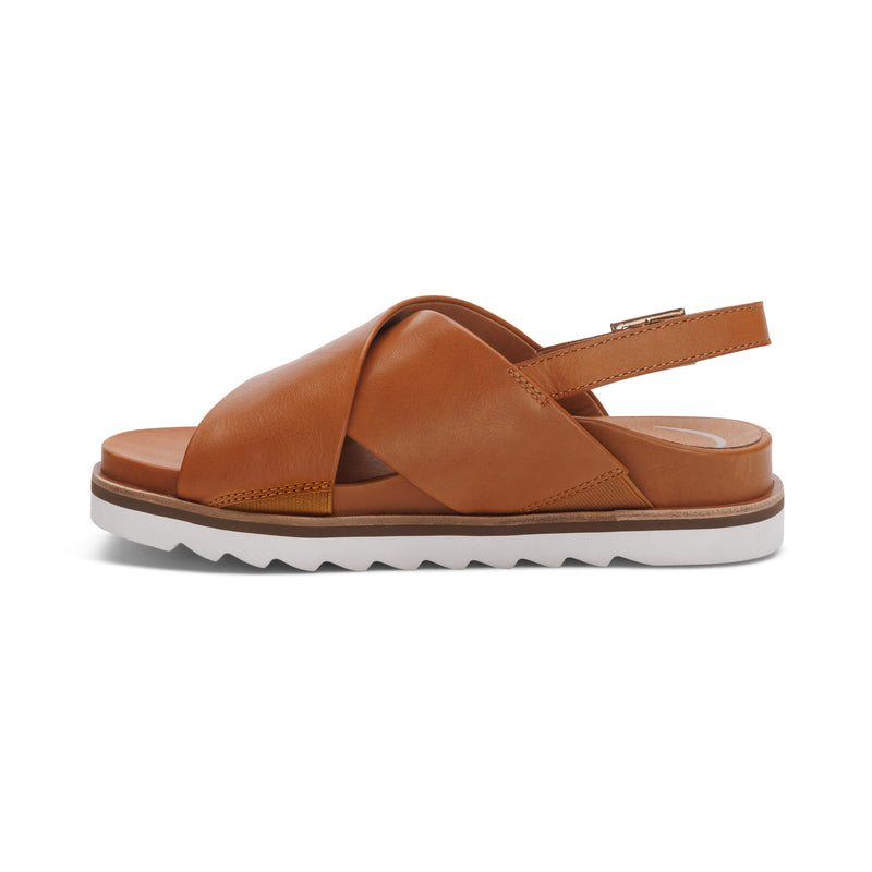 Thea Back Strap Cork Flat Sandal  #color_ginger