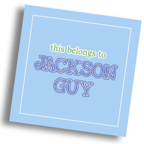 "This Belongs To" Stickers